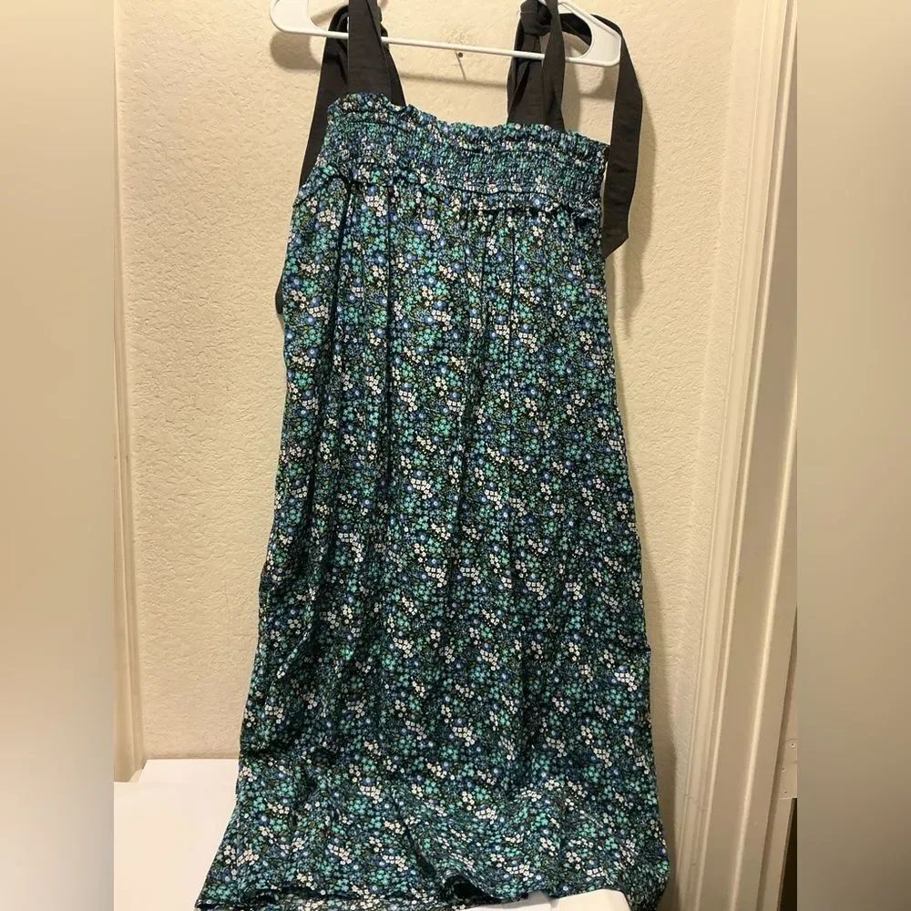 BURU Elegant Disty Floral dress sleeveless tie shoulder size XS/S